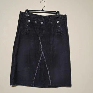 American Eagle Outfitters Women's Size Medium Corduroy Skirt Dark Gray